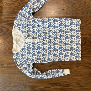 Roller Rabbit Blue and White Kids Pajama Top